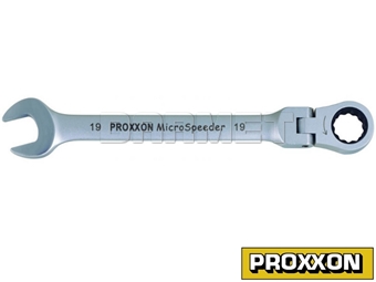 Zdjęcie Klucz MICRO-COMBISPEEDER płasko-oczkowy, przegubowy z grzechotką - 10MM - PROXXON (PR23047)