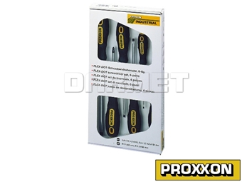 Zdjęcie Zestaw wkrętaków FLEX-DOT, płaskie i pozidriv - 6 sztuk - PROXXON (PR22606)