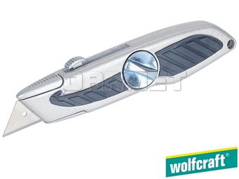 Zdjęcie Nóż standardowy z wysuwanym ostrzem trapezowym - WOLFCRAFT WF4133000