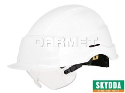 Kask ochronny IRIS II z wbudowanym wizjerem, biały, rozmiar 53-63 - SKYDDA (035600162)
