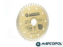 Tarcza diamentowa TURBO, do cięcia na sucho i mokro, 125 x 22,23MM - MARCOPOL (Q789)
