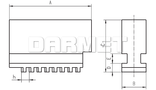 szczęki tokarskie miękkie 250 mm - BISON BIAL