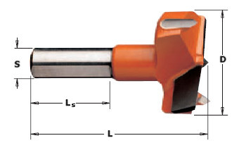 Wiertło puszkowe - rysunek techniczny.