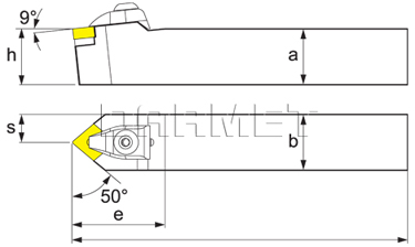 Nóż tokarski składany do toczenia zewnętrznego: DCMNN-3232-P12
