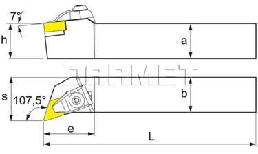 Nóż tokarski składany do toczenia zewnętrznego: DDQNR-2020-K11