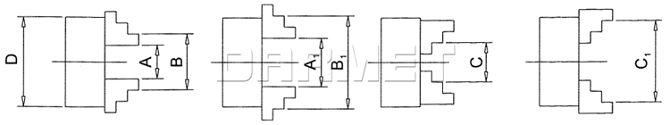 Uchwyt tokarski trójszczękowy samocentrujący - DARMET