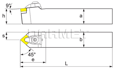 Nóż tokarski składany do toczenia zewnętrznego: DSDNN-2525-M12