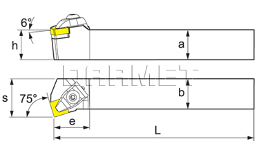 Nóż tokarski składany do toczenia zewnętrznego: DSKNR-3232-P12