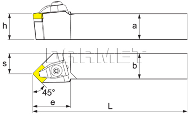 Nóż tokarski składany do toczenia zewnętrznego: DSSNR-3232-P12
