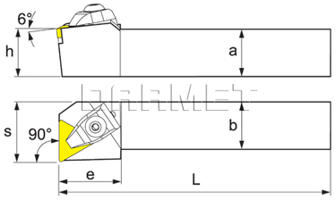 Nóż tokarski składany do toczenia zewnętrznego: DTFNL-2525-M12