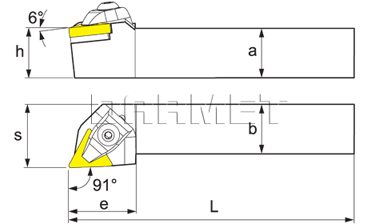 Nóż tokarski składany do toczenia zewnętrznego: DTGNR-2525-M16