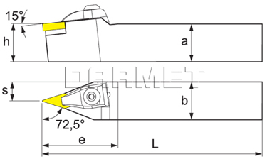 Nóż tokarski składany do toczenia zewnętrznego: DVVNN-2020-K16