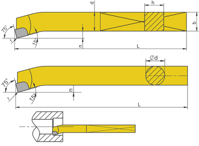 NÓŻ TOKARSKI WYTACZAK PROSTY NNWa ISO8 WIELKOŚĆ 12x12, WĘGLIK U10 (M10)