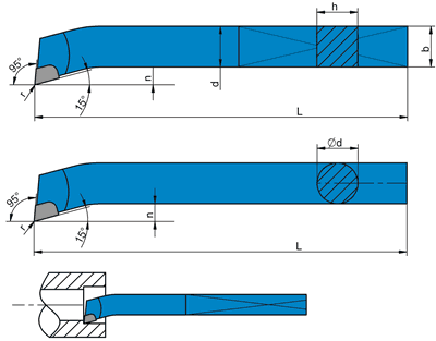 NÓŻ TOKARSKI WYTACZAK SPICZASTY NNWb ISO9 WIELKOŚĆ 32x32, węglik S10 (P10)