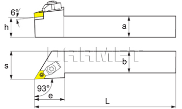 Nóż tokarski składany do toczenia zewnętrznego: MDJNR-2525-M1504