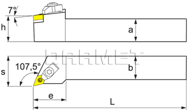 Nóż tokarski składany do toczenia zewnętrznego: MDQNR-2525-M11