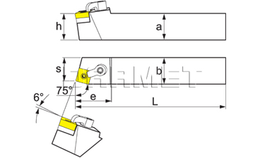 Nóż tokarski składany do toczenia zewnętrznego: MSBNR-2525-M15