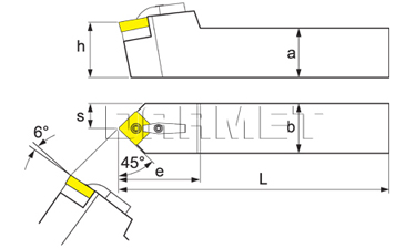 Nóż tokarski składany do toczenia zewnętrznego: MSDNN-2525-M15