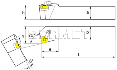 Nóż tokarski składany do toczenia zewnętrznego: MSKNL-2525-M12