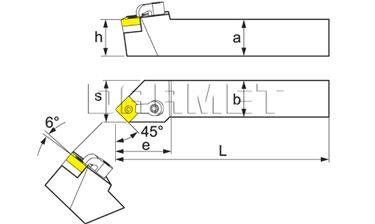 Nóż tokarski składany do toczenia zewnętrznego: MSSNR-2525-M12