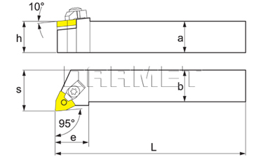 Nóż tokarski składany do toczenia zewnętrznego: MWLNR-3232-P08