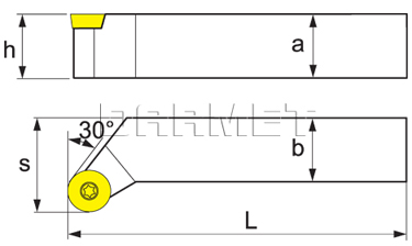 Nóż tokarski składany do toczenia zewnętrznego: SRGCR-2525-M12