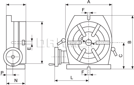 Stół obrotowy, podziałowy (pion i poziom) - 320MM