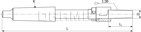 Trzpień zabierakowy z chwytem Morse'a do rozwiertaków nasadzanych MS4 - 22MM (DM-368)