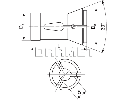 Tulejka zaciskowa automatowa DIN 6343 - 10MM