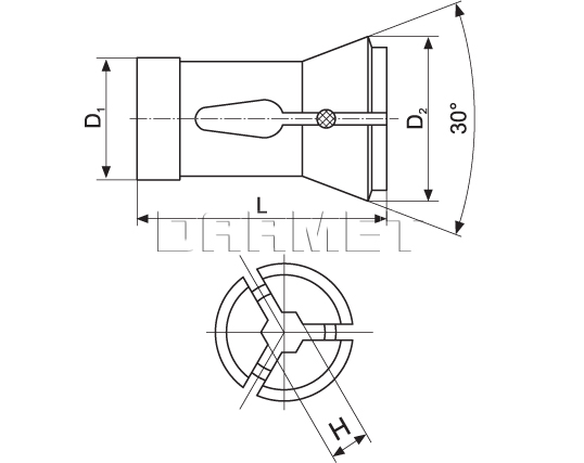 Tulejka zaciskowa automatowa DIN 6343 - 36 mm