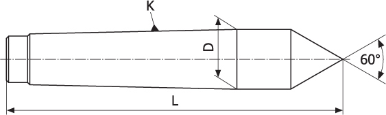 Kieł tokarski stały - Morse 5 (DG5)