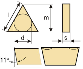 Płytka do toczenia - TPMR 160308 NN PVD
