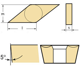 Turning insert - VBMT 160404 NN PVD