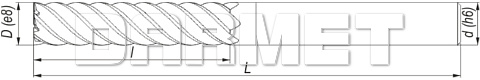 Frez do obróbki materiałów trudnoskrawalnych HARRDEN-314, VHM TiAIN - 10MM - FENES