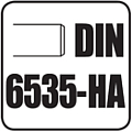 chwyt walcowy gładki wg DIN 6535-HA