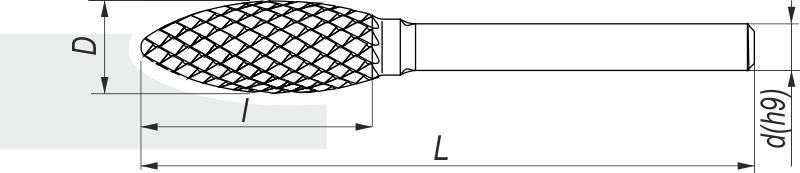 Pilnik obrotowy płomykowy, 12x32MM, chwyt 6MM - FENES (0641-500-035-120)