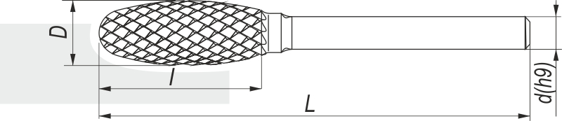 Pilnik obrotowy owalny TRE, 12x20MM, chwyt 6MM - FENES (0641-500-020-120)