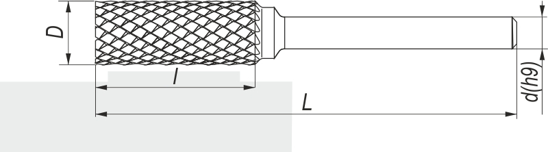 Pilnik obrotowy walcowy ZYA, 12x25MM, chwyt 6MM - FENES (0641-500-000-120)