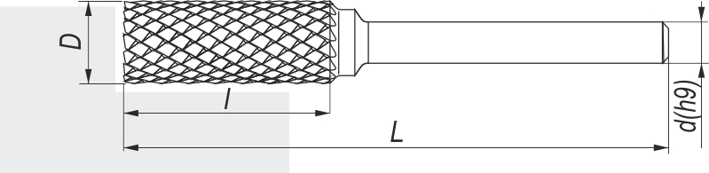 Pilnik obrotowy walcowo-czołowy ZYAS, 6x13MM, chwyt 3MM - FENES (0641-500-005-060)