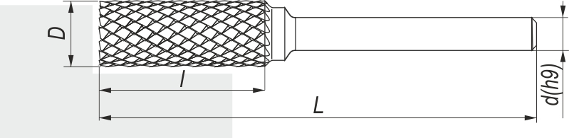Pilnik obrotowy walcowo-czołowy ZYAS, 16x25MM, chwyt 6MM - FENES (0641-500-005-160)