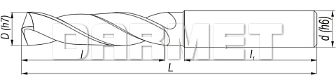 Wiertło kręte z chwytem walcowym, szlifowane DIN6537 - 5xD - 8MM, VHM - FENES