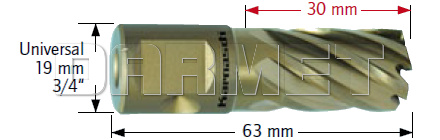 Wiertło koronowe Universal, Gold-Line Sandwich - długosć części roboczej - 30MM - KARNASCH (20.1240)