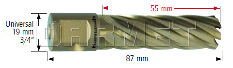 Wiertło koronowe Universal, Gold-Line Sandwich - długosć części roboczej - 55MM - KARNASCH (20.1242)