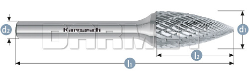 Pilnik obrotowy łukowy ostry SPG - Karnasch (113061)