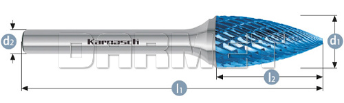 Pilnik obrotowy łukowy ostry SPG - Karnasch (115061)