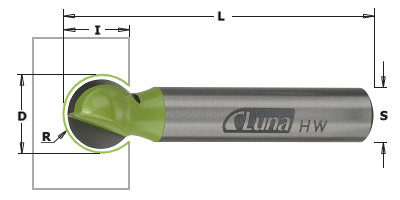 Frez kulisty R6,5 mm - luna