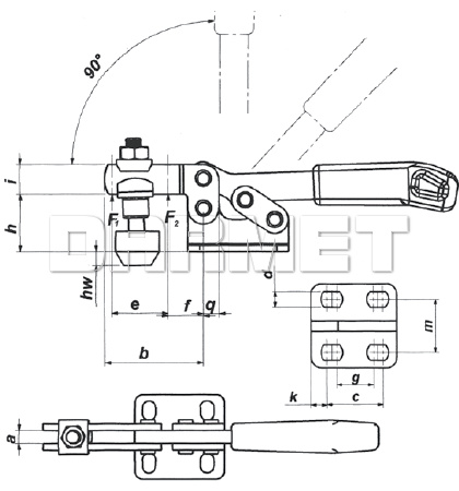 Docisk pionowy DSP-830 - METALIMPEX