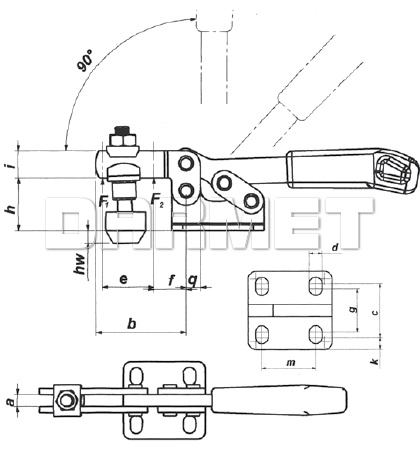 Docisk pionowy DSP-830 - METALIMPEX