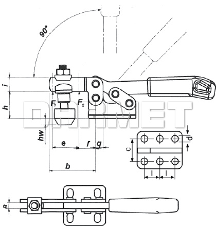Docisk pionowy DSP-830 - METALIMPEX