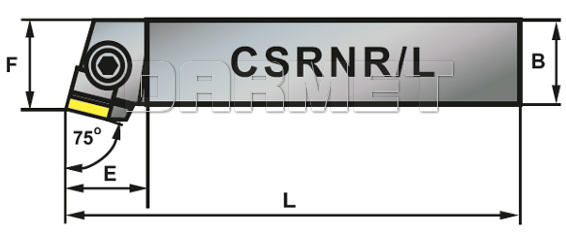 Nóż tokarski składany do toczenia zewnętrznego: CSRNL-2525-12 - PAFANA